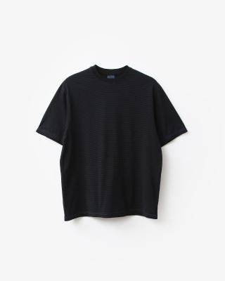 Yonetomi NEW BASIC NEW BASIC GARMENT DYED BORDER T-SHIRT #BLACKNAVY [95-252-035]