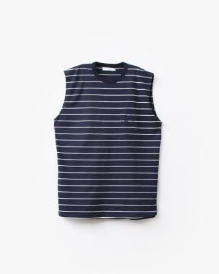  nonnative DWELLER N/S TEE BORDER COTTON JERSEY #DK NAVY [NN-C4614]