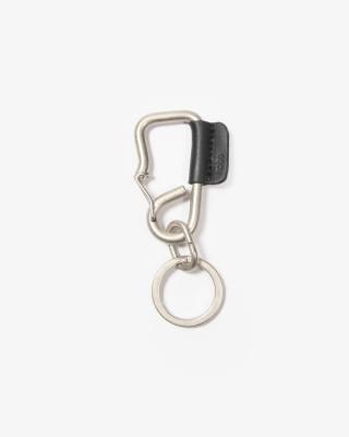hobo CARABINER KEY RING S with COW LEATHER #BLACK [HB-A4520]