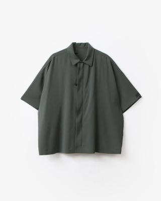 N.HOOLYWOOD ZIP UP HALF SLEEVE SHIRT   #0300 CHARCOAL [2251-SH58-003 ]