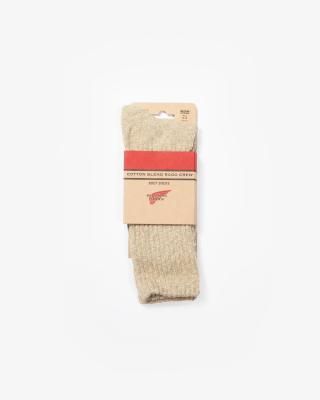 RED WING COTTON BLEND MARL RAGG CREW #CREAM/COFFEE [97658]
