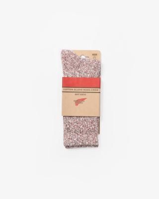 RED WING COTTON BLEND MARL RAGG CREW - 3COLOR YARN #HOT BURGUNDY/NAVY/WHITE [97657]