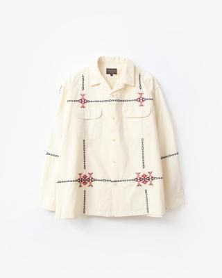 PENDLETON Garment Dye EMB Open Collar Shirt #Ivory [5475-1011]