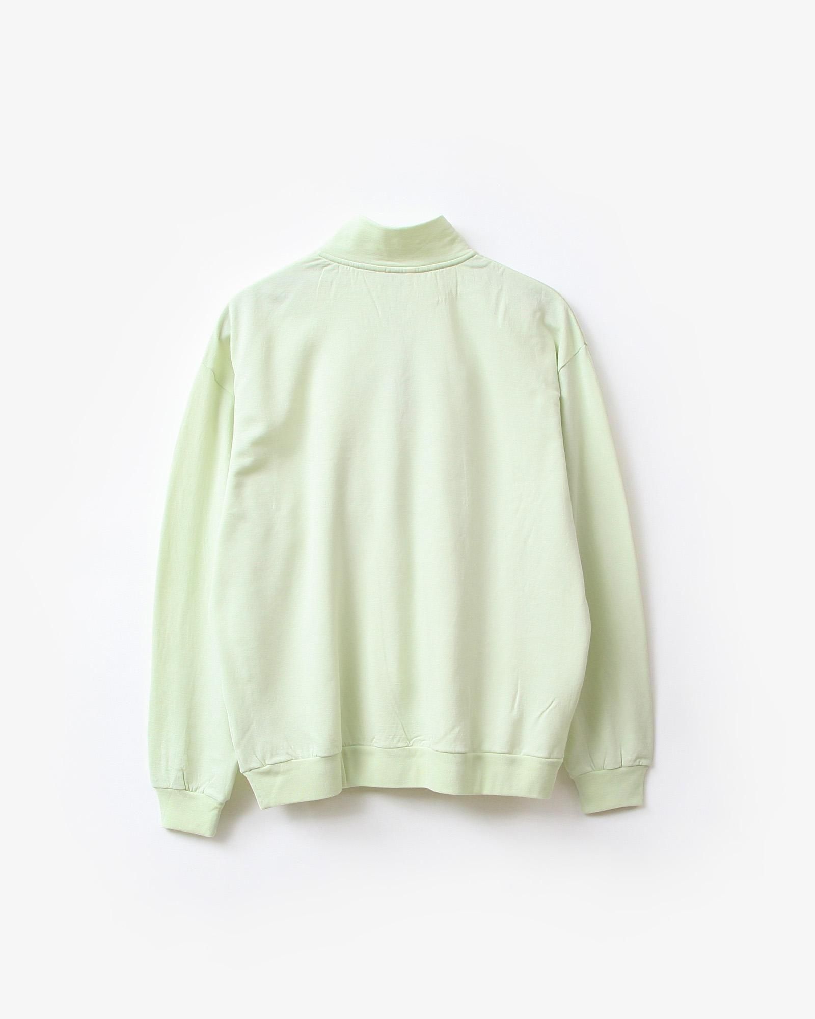AURALEE ライトグリーン フーディ AURALEE LIGHT WOOL SWEAT HALF ZIP P/O #PALE LIME [A25AP01WU