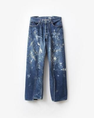 OLD PARK PAINTED BAGGY JEANS #BLUE size:M type:C [OP-515]