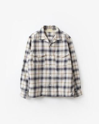 cantate Brushed Nep Check Open Collar Shirt #MILK BASE [25AWCA0542]