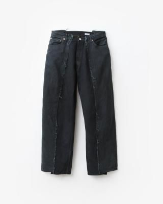OLD PARK BAGGY JEANS #BLACK size:M type:D [OP-426]