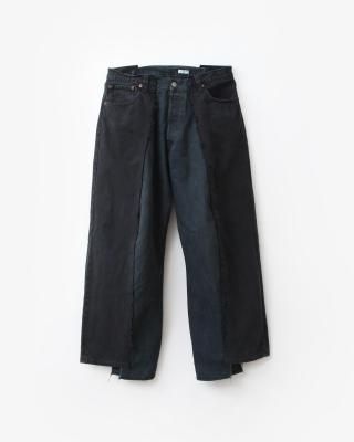 OLD PARK BAGGY JEANS #BLACK size:L type:B [OP-426]
