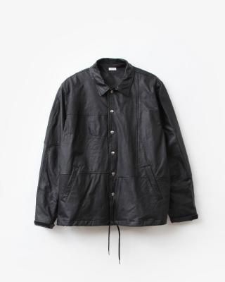 OLD PARK COACH JACKET #LEATHER BLACK size:L type:B [OP-306]