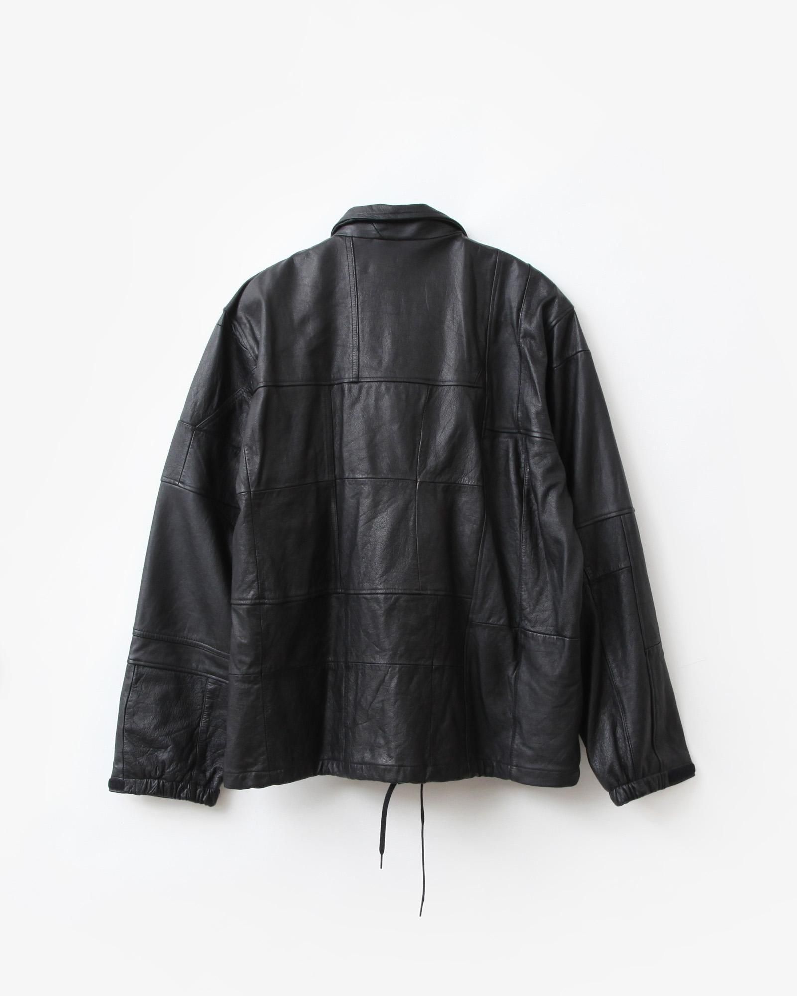 OLD PARK COACH JACKET #LEATHER BLACK size:XL type:C [OP-306