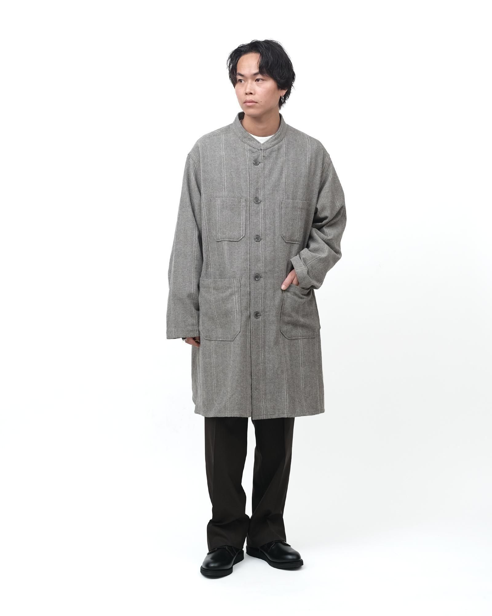 Engineered Garments Dayton Long Shirt - Wool Striped HB #Lt