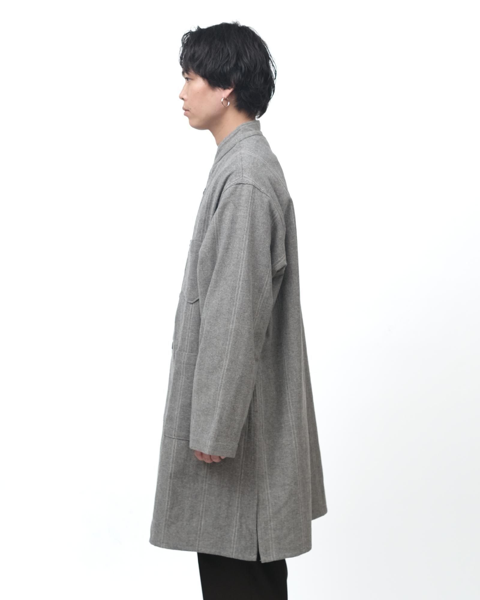 Engineered Garments Dayton Long Shirt - Wool Striped HB #Lt