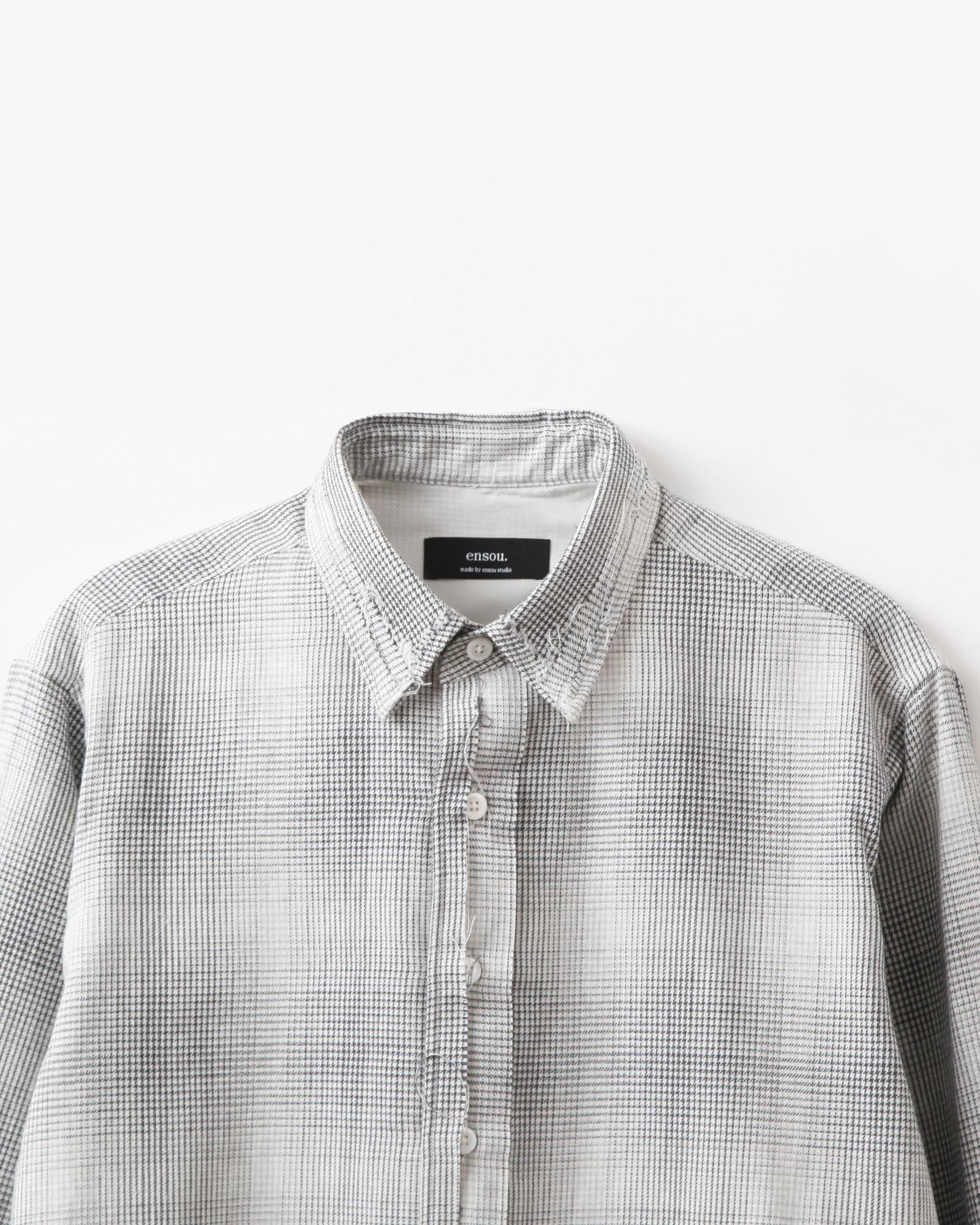 トップス ensou. / Rough Cut Shirt ensou. Rough-cut Shirt (Charcoal) / E11S010