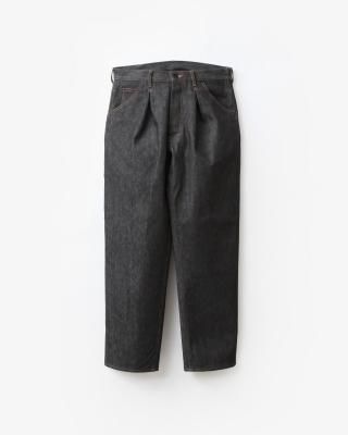 Willow Pants 1 TUCK PAINTER PANT #BLACK DENIM [P-035]