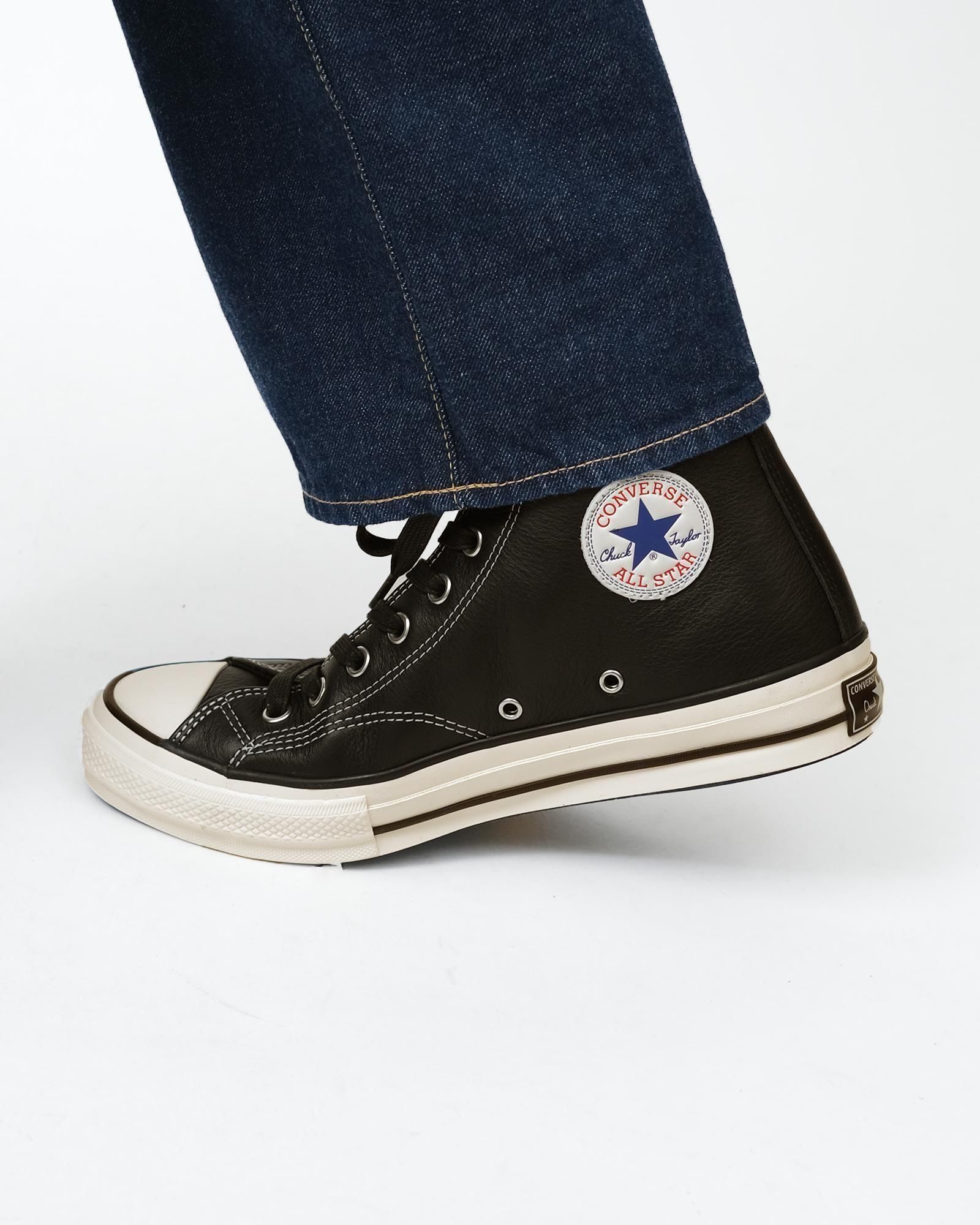 CONVERSE ADDICT CHUCK TAYLOR LEATHER HI #BLACK [33900010