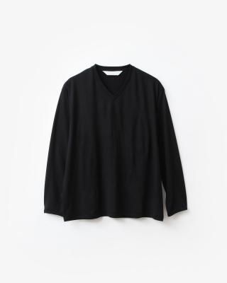 ANDER MERINO V NECK #BLACK [A-107]