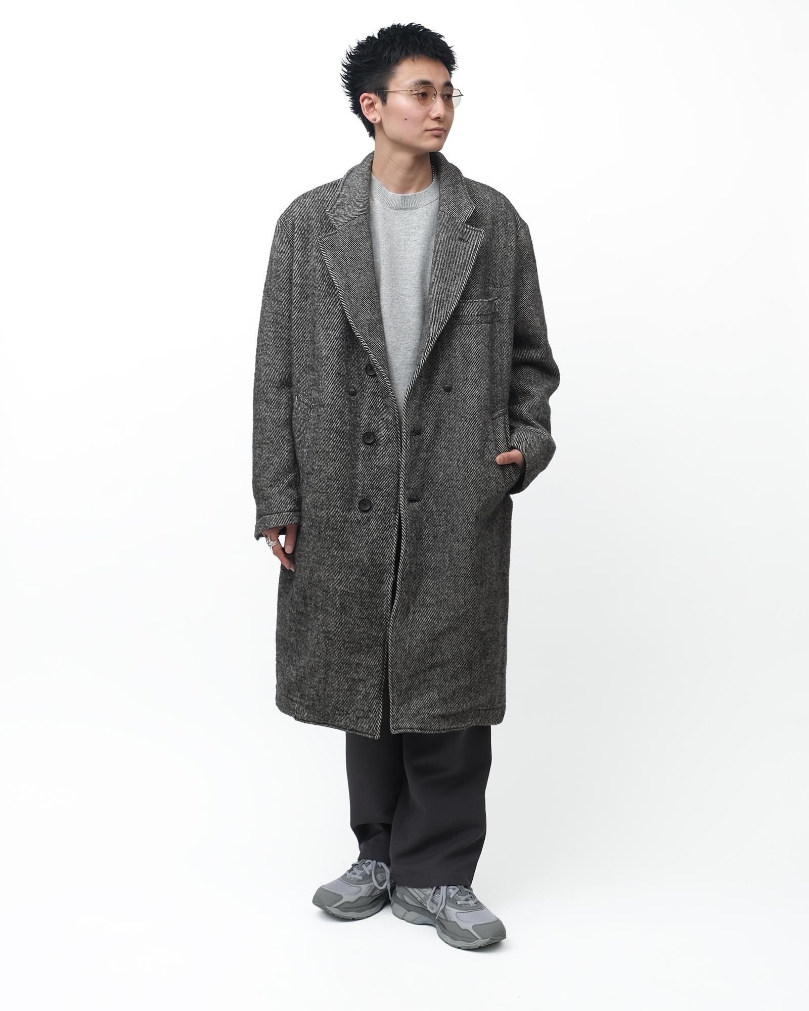 Engineered Garments Chester Coat - Wool Shaggy Twill #Black