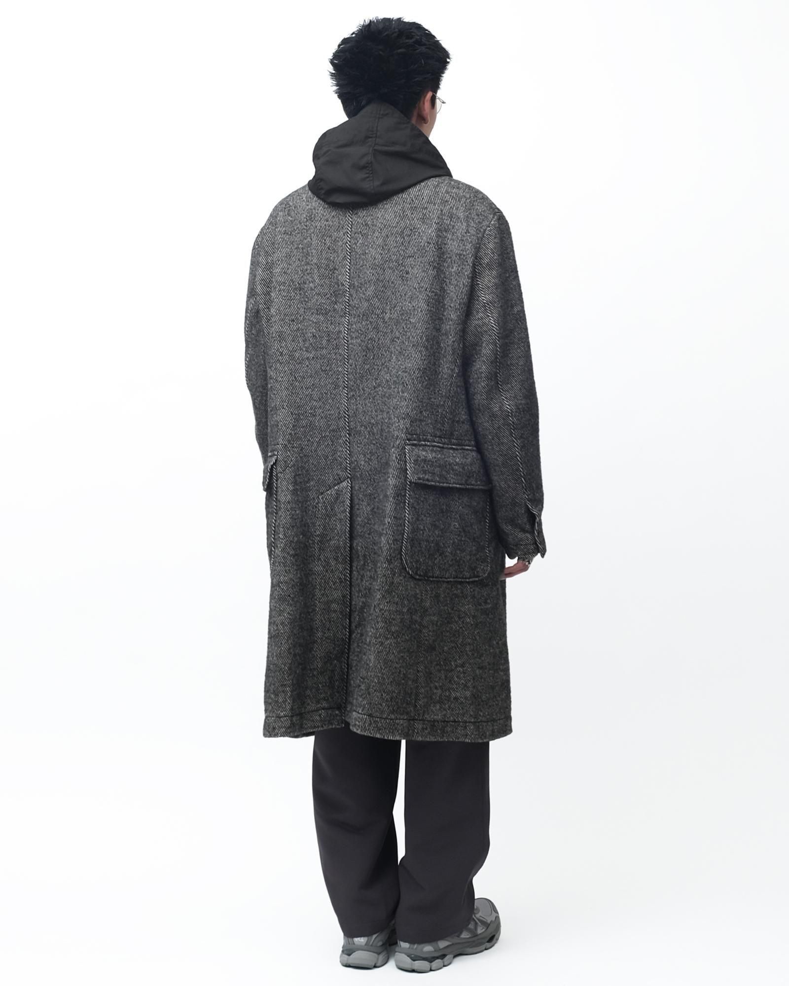 Engineered Garments Chester Coat - Wool Shaggy Twill #Black [RV207