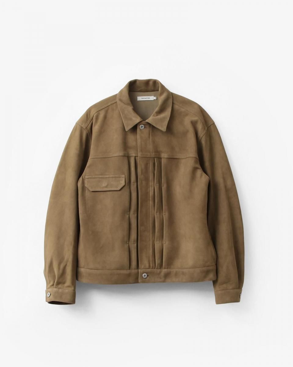 nonnative TRUCKER BLOUSON SHEEP LEATHER #BROWN [NN-J4704]｜Silver