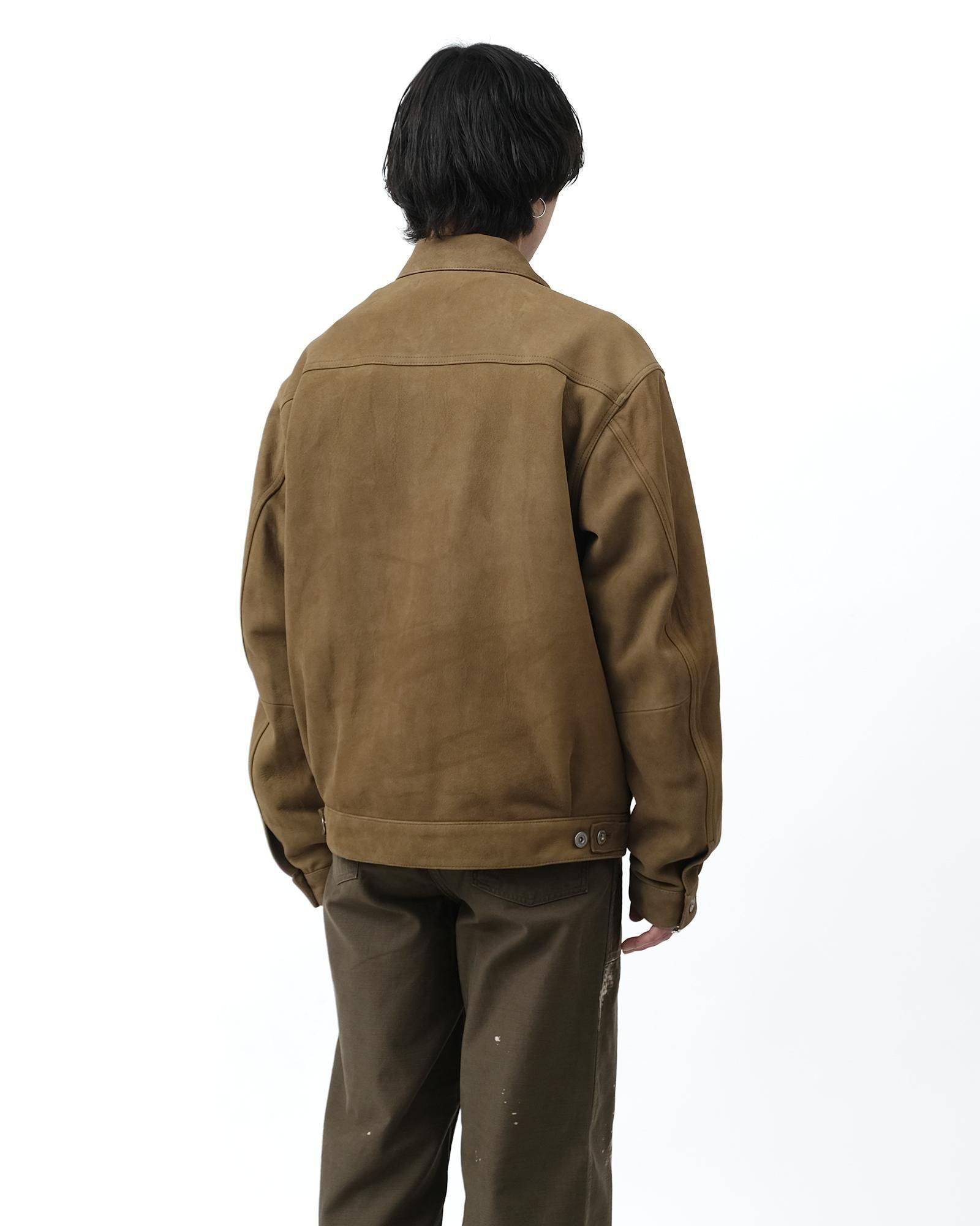 nonnative TRUCKER BLOUSON SHEEP LEATHER #BROWN [NN-J4704]｜Silver