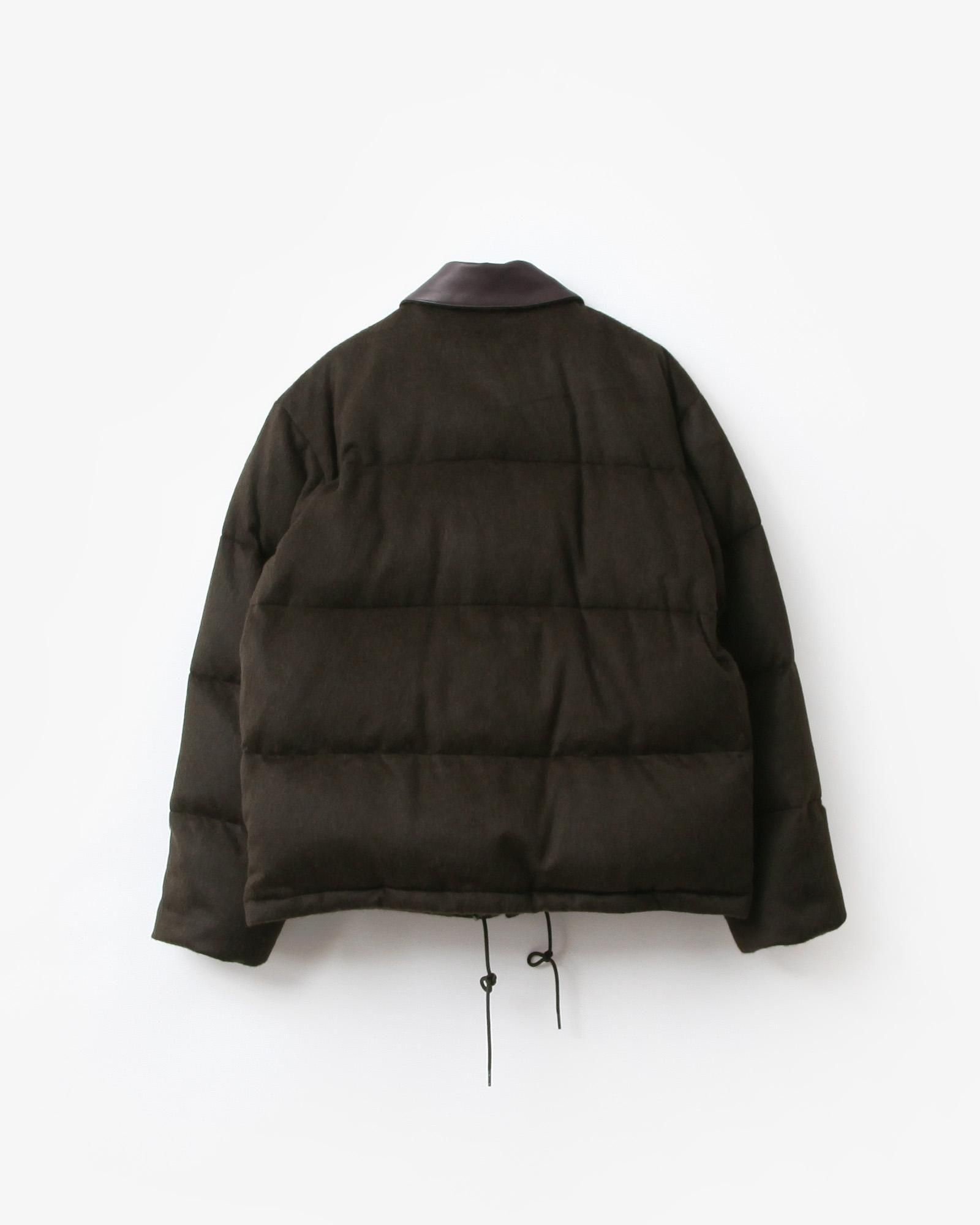 AURALEE BABY CAMEL FLANNEL DOWN BLOUSON #DARK BROWN [A25AB02BF