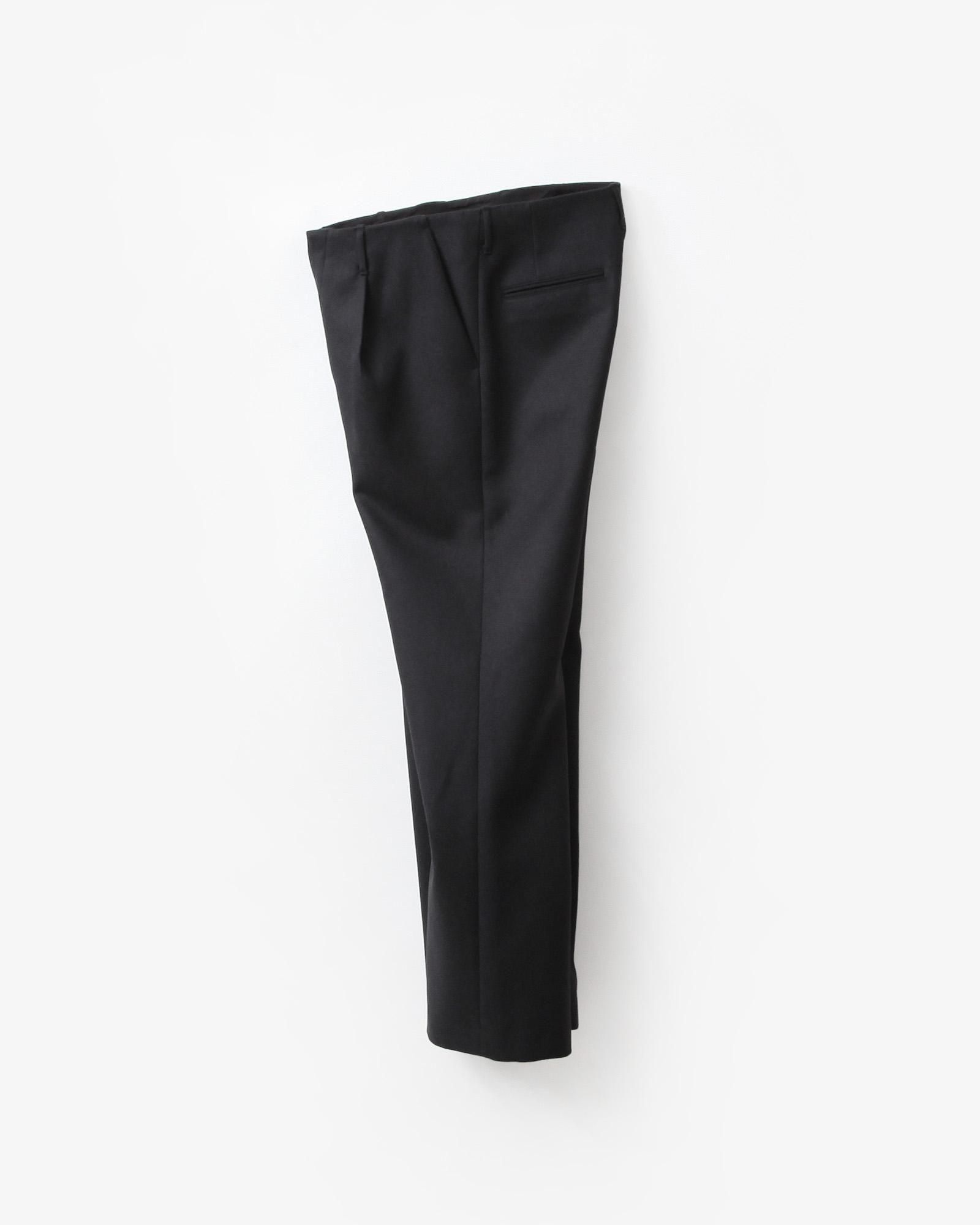 AURALEE LIGHT MELTON ONE-TUCK SLACKS #DARK CHARCOAL [A25AP03LM