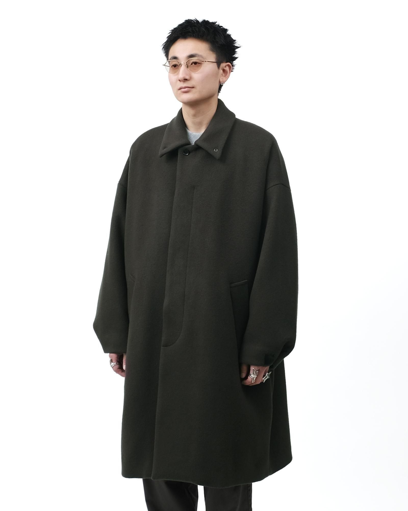 N.HOOLYWOOD BALMACAAN COAT #CHARCOAL [2252-CO08-048]｜Silver and