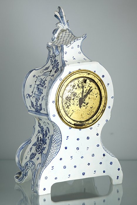 1880年頃 アンソニア社 ロイヤル・ボン窯 デルフト陶器の置時計 アンティーククロック mcj-4 - アンティークu0026オールディーズ オンラインストア