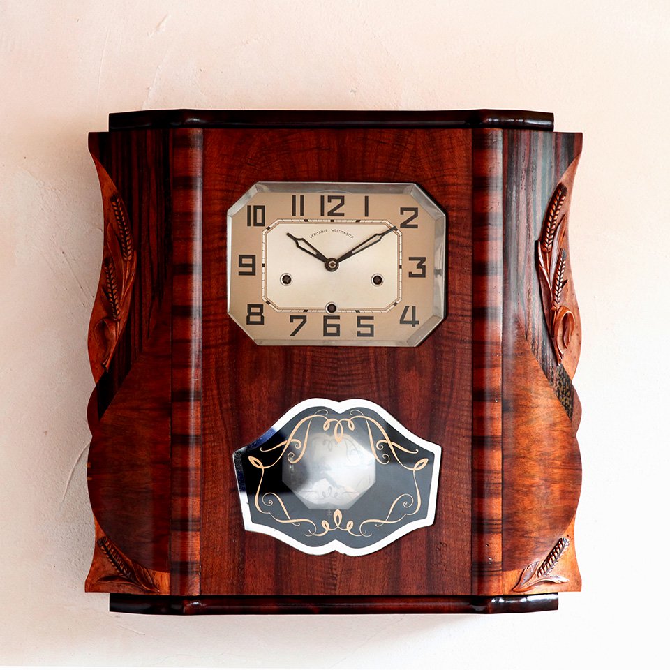 カリヲンオルロージュ ブデット社（Vedette） 1920年頃アールデコ期 ウェストミンスター 機械式時計 - アンティークu0026オールディーズ  オンラインストア