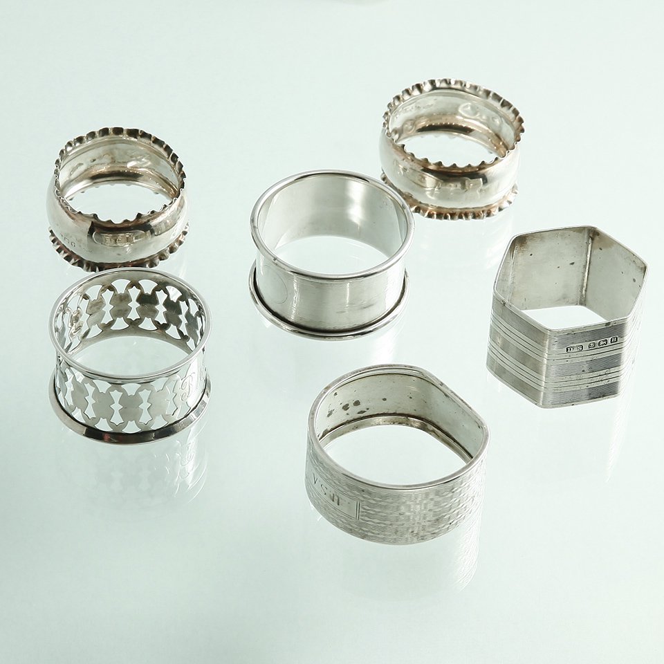 STERLING SILVER 純銀製 ナプキンリング AN