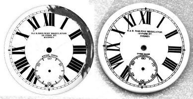 時計修復 琺瑯文字盤を再生します 壁掛け時計 懐中時計 腕時計