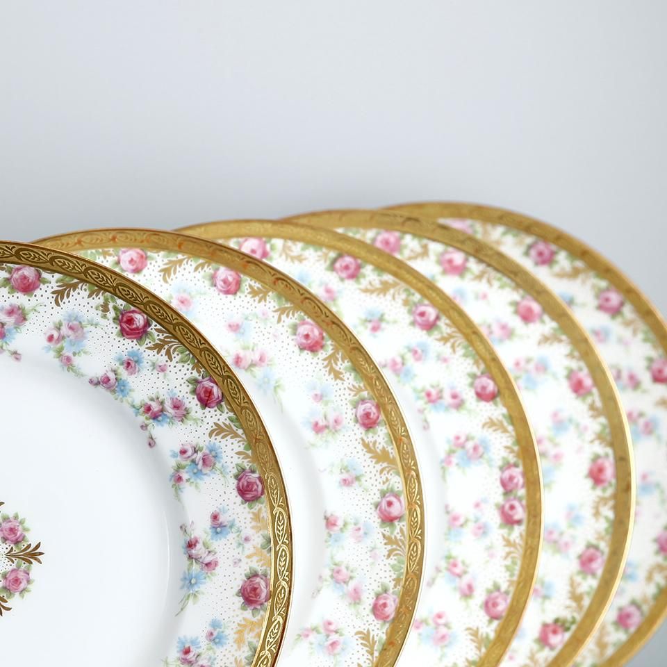 リモージュ磁器 C.アーヘンフェルト社 ヘヴィーゴールド デザート