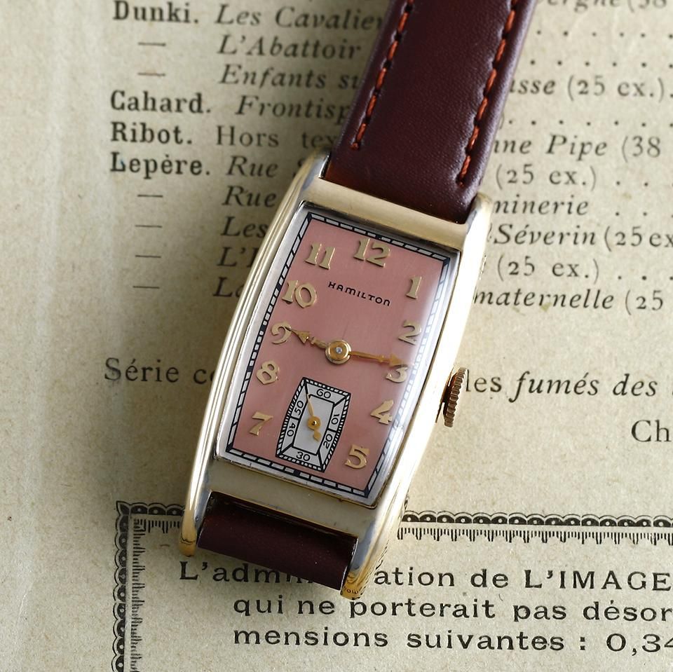 HAMILTONアンティークカーベックス手巻きヴィンテージハミルトン