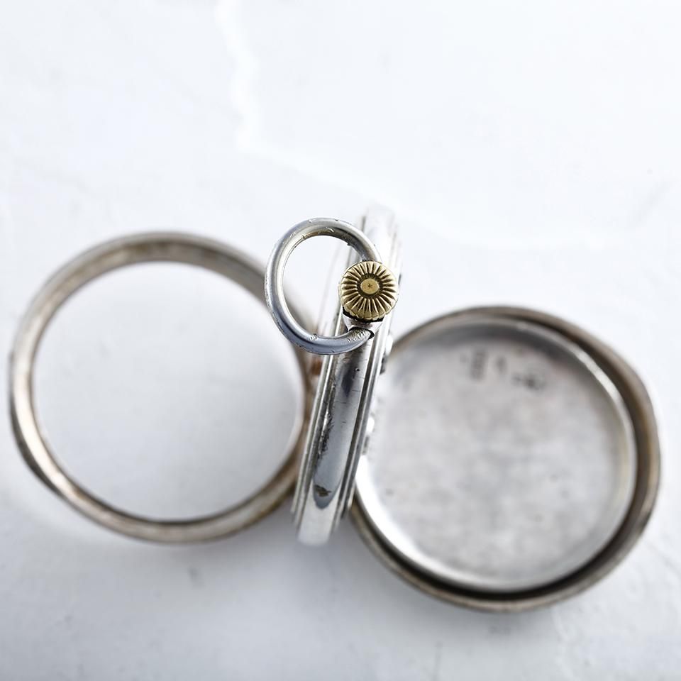オメガ 懐中時計 ポケットウォッチ オープンケース 49mm 0.800銀