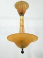 ドーム兄弟 　アールデコ様式１灯シャンデリア　パートドヴェール　アシッドヴェール　Daum Nancy　lu-109