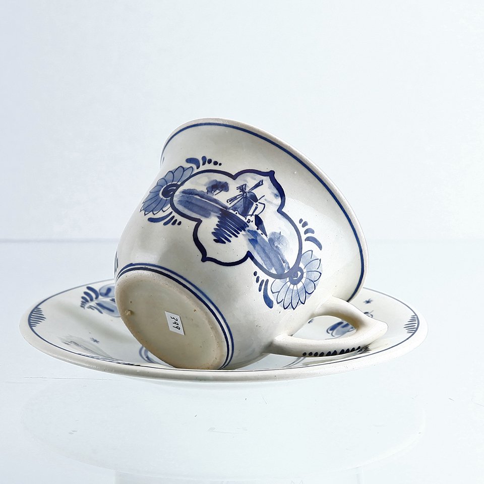 美品】オランダ デルフト焼き 置き時計 陶器Delft