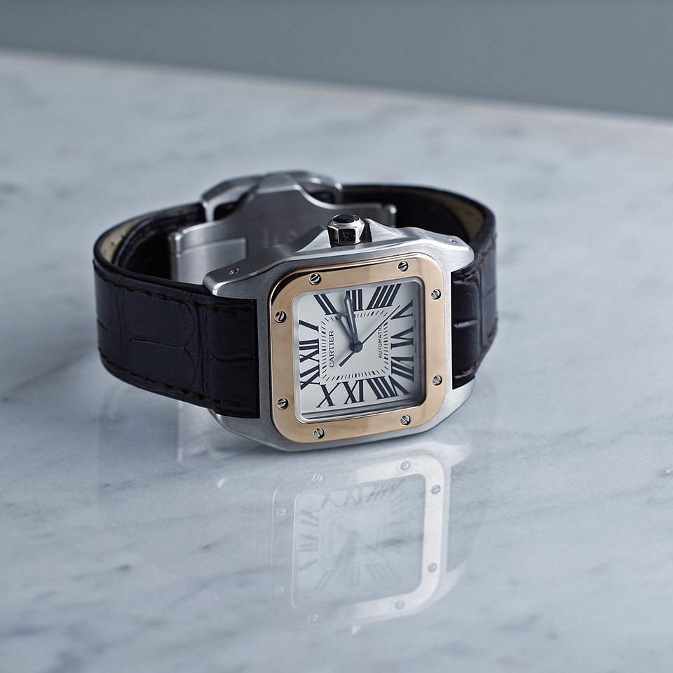 カルティエ Cartier サントス100LM 腕時計 メンズ