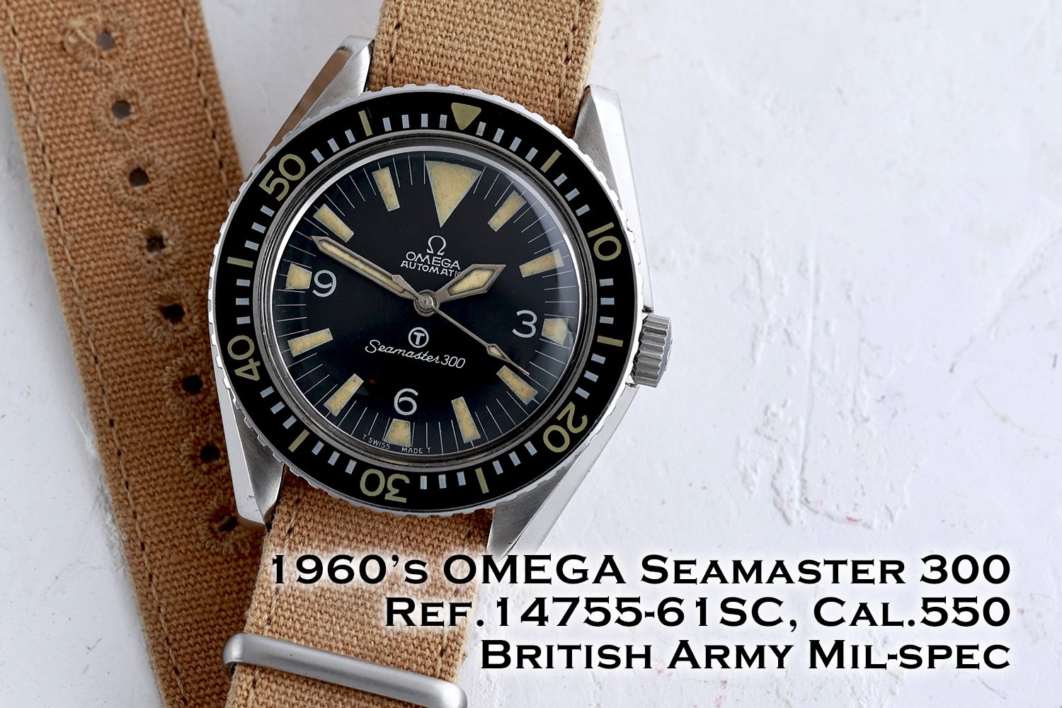 オメガシーマスター300　ミルスペック　英国陸軍支給　第三世代　1967年　Omega Seamaster300 British Army  Mil-spec - アンティーク&オールディーズ　オンラインストア