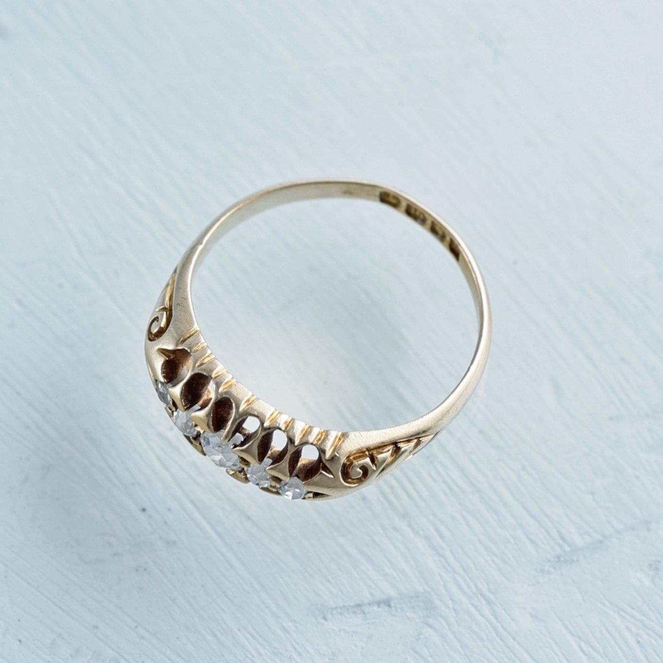 Victorian Five Stone Diamond Ring | Victorian Box