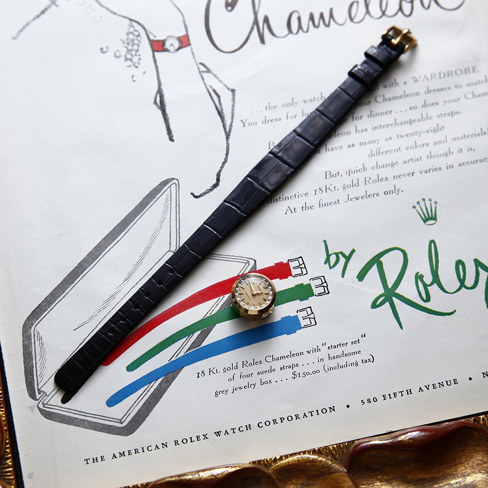 ロレックス カメレオン専用 革バンド クロコダイル カスタムオーダー承ります。＊会員専用価格 The custom order for Rolex  Chameleon band - アンティーク&オールディーズ オンラインストア