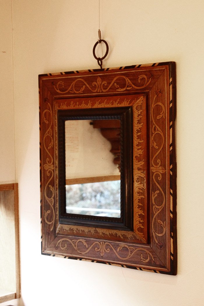 アールヌーボー　壁掛け鏡　ミラー