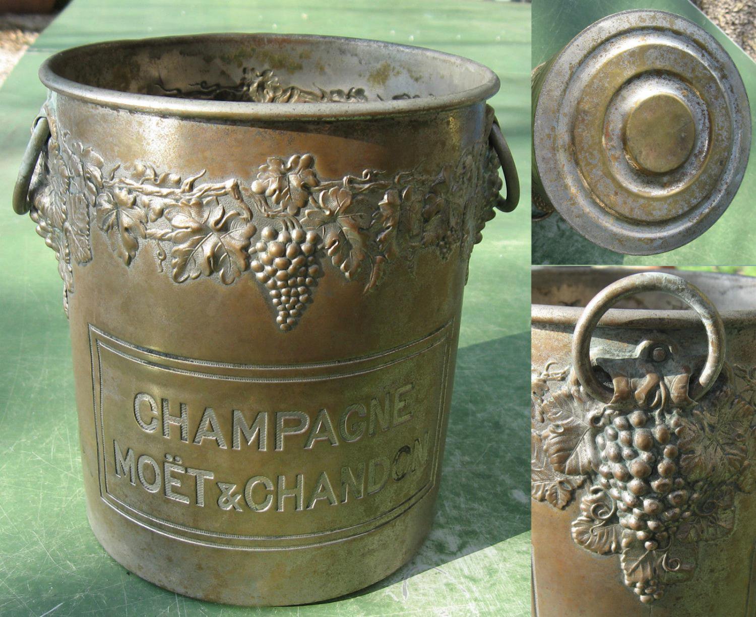 1920年頃 モエ・エ・シャンドンのワインクーラー ピューター素材 