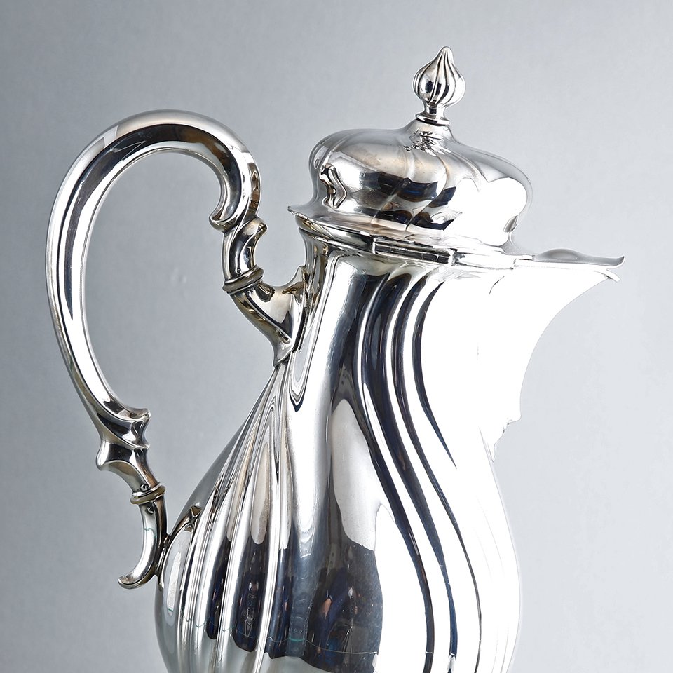 高品質新品 SILVER-LUG1900年 英国アンティーク 純銀リム カットグラス 香水瓶 228g John Thompson Sons 