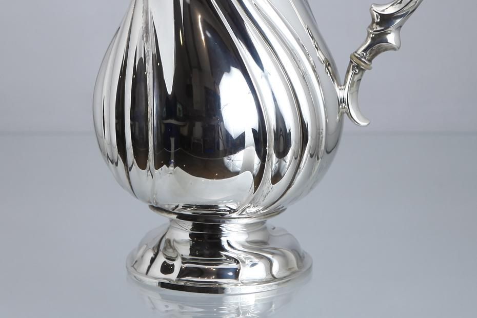 銀無垢のジャグ 水差し 800er silber ドイツ 19世紀バロック様式 銀無垢のジャグ 水差し 800er silber ドイツ 19世紀バロック様式
