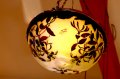 アンティーク　1890年　アールヌーヴォー期　エミール･ガレ作　スイカズラの腐食カメオ　１灯シャンデリア　lu-66