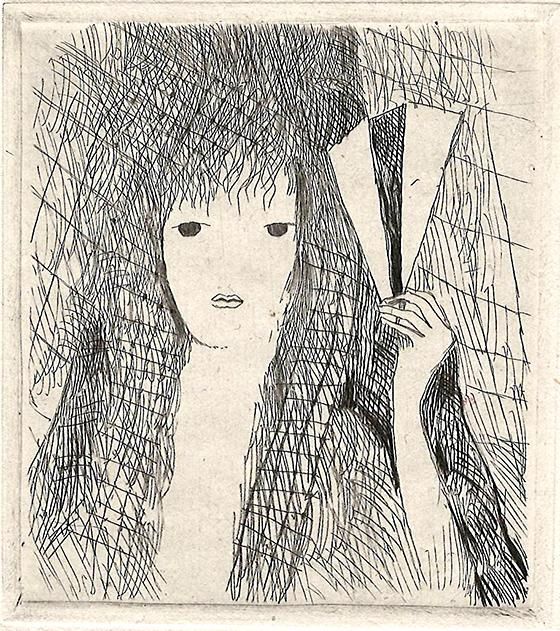 銅版画銅版画 作田富幸 blowing in the wind エッチング - 版画