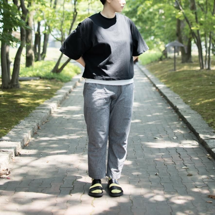 亀田縞ブランド【亀とうさぎ】グレー 長パン | 亀田縞