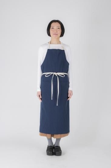 亀田縞のエプロン 紺縞 - hickory03travelers 亀田縞のエプロン 紺縞 - hickory03travelers