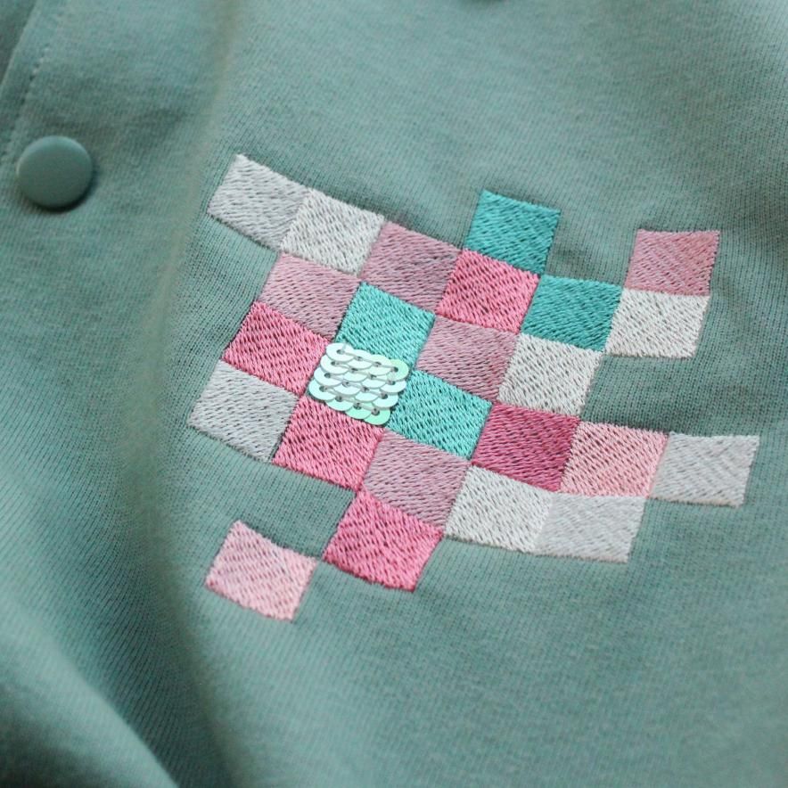 モスキーノ L イタリア製 ウール ビーズ花刺繍 コサージュ ジャケット カーキ モスキーノ Lサイズ イタリア製 ウール ビーズ花さ刺繍