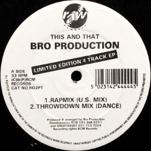 BRO PRODUCTIONS - THIS AND THAT (4U) (12) (VG+)